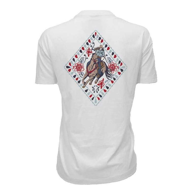 Hooey Hooey Derby SS Shirt - Cream/Blue/Black/Red