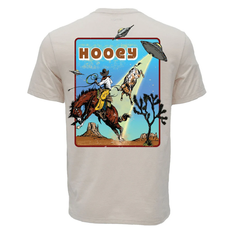 Hooey Hooey Space Rustler SS Shirt - Cream - Space Cowboy
