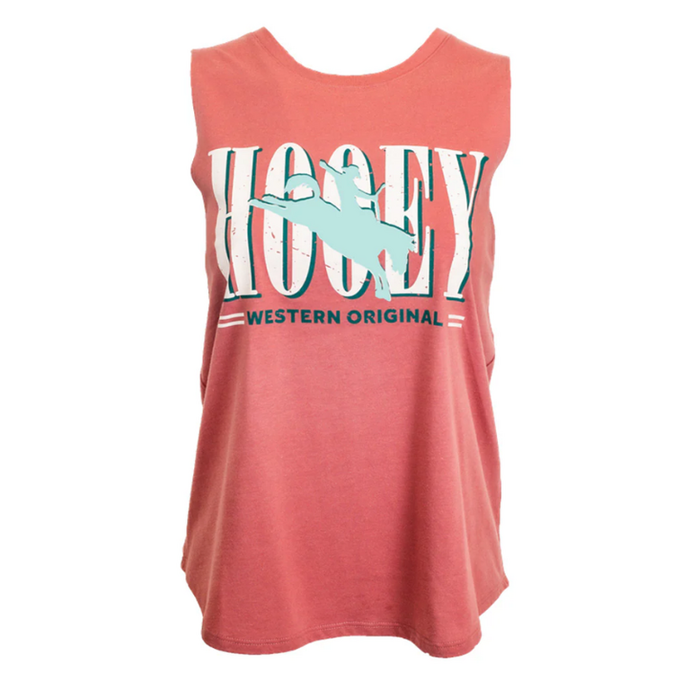 Hooey Hooey Wild Ride TT Shirt - White/Teal - Western Original Hooey Logo