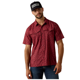 Ariat Ariat Ventek Western Yoke SS Snap Shirt - Rhubarb Desert Creatures
