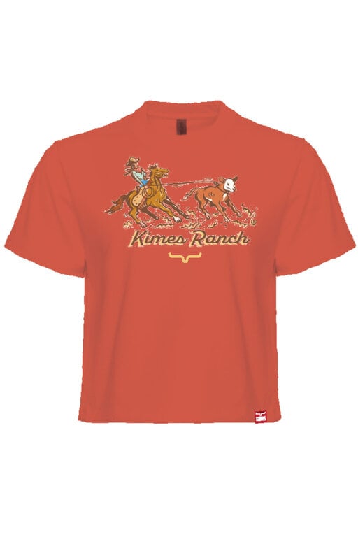 Kimes Kimes Ranch SS Shirt - Orange/Multicolor Lucky B Roper