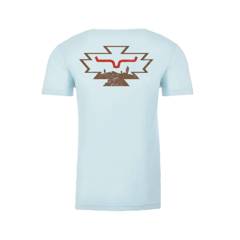 Kimes Kimes Ranch SS Shirt - Light Blue/Brown/Orange EST 2009