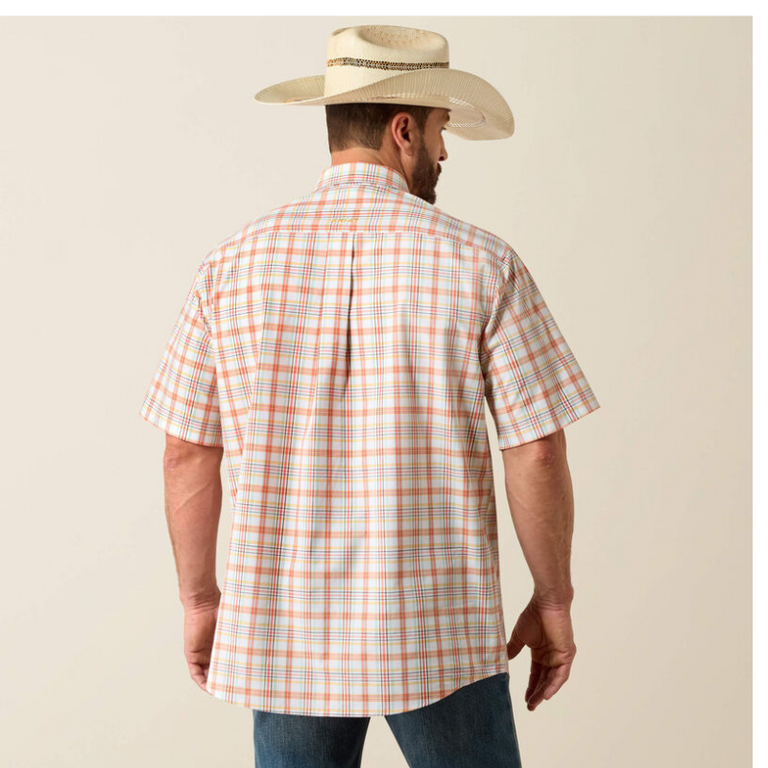 Ariat Ariat Pro Nico SS Shirt - Classic Fit - White w/Yellow /Blue/Pink/Grey Plaid