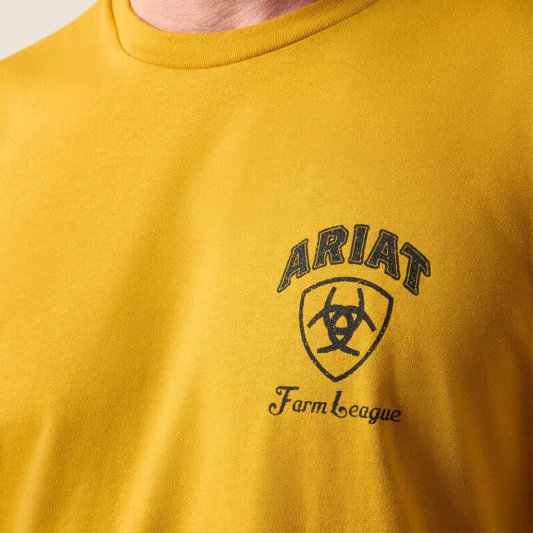 Ariat Ariat Farm League SS Shirt - Hittin Ropes -Yellow w/Black Design