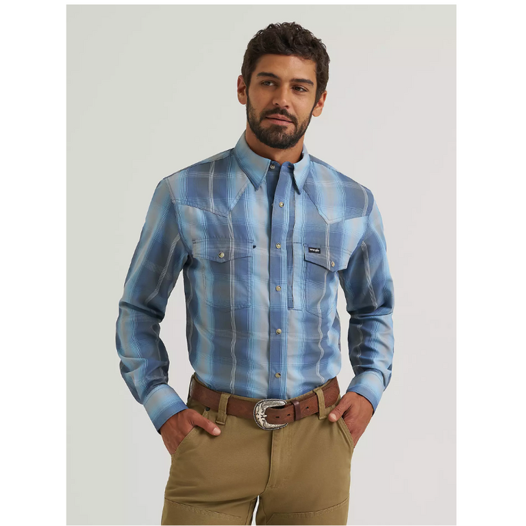 Wrangler Wrangler All Terrain Performance Plaid L/S Snap Shirt