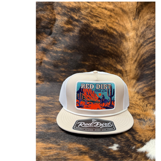 Red Dirt Hat Co Red Dirt Lone Rider Cap - Khaki/White w/White Rope