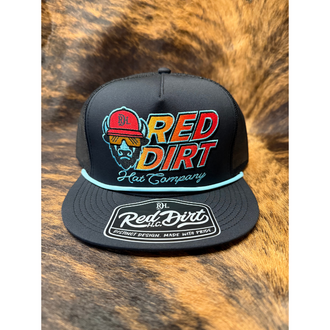 Red Dirt Hat Co Red Dirt Prime Buffalo w/Sunglasses Cap - Black/Black w/Blue Rope