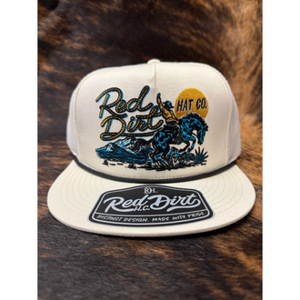 Red Dirt Hat Co Red Dirt Blue Stallion Cap - Stone/Stone w/Black Rope