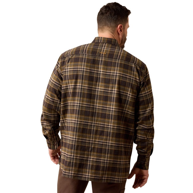 Ariat Ariat Rebar Flannel Durastretch LS Work Shirt - Earth Brown/Green