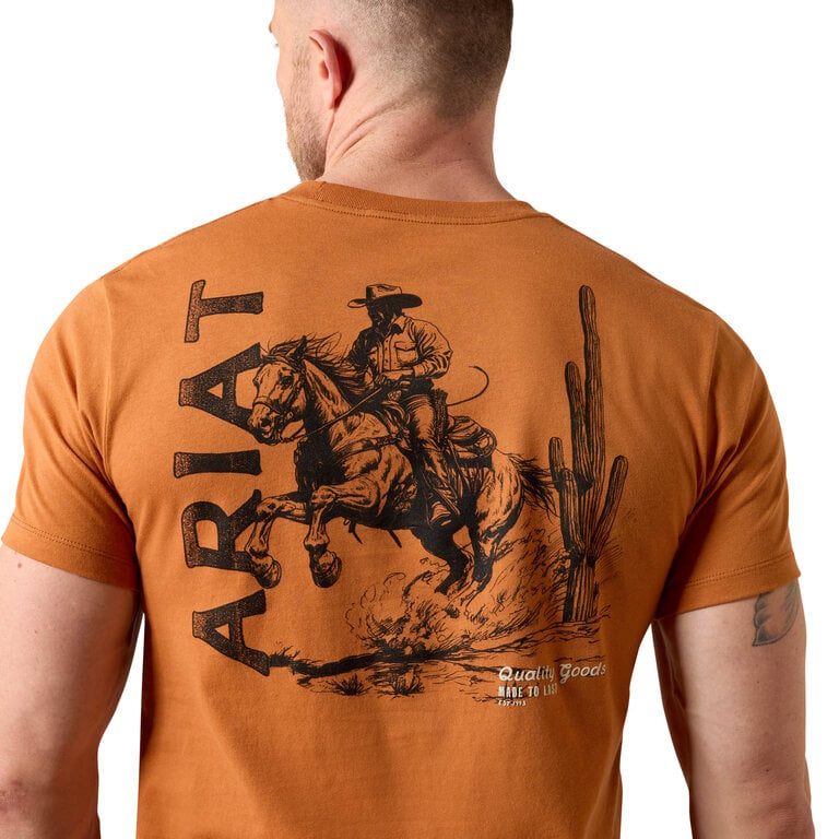Ariat Ariat Quality Goods Horse and Rider SS Shirt - Adobe