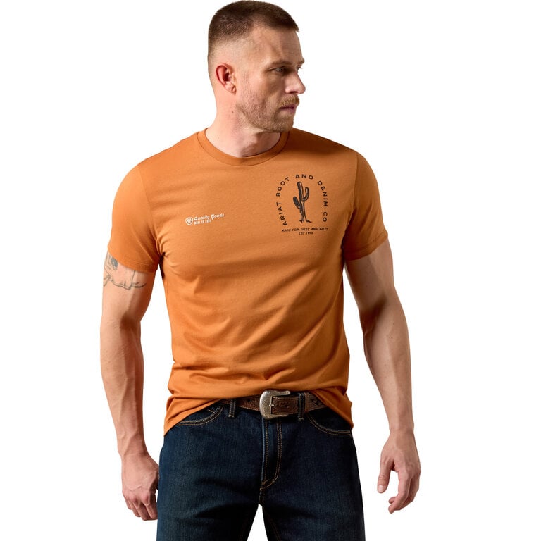 Ariat Ariat Quality Goods Horse and Rider SS Shirt - Adobe