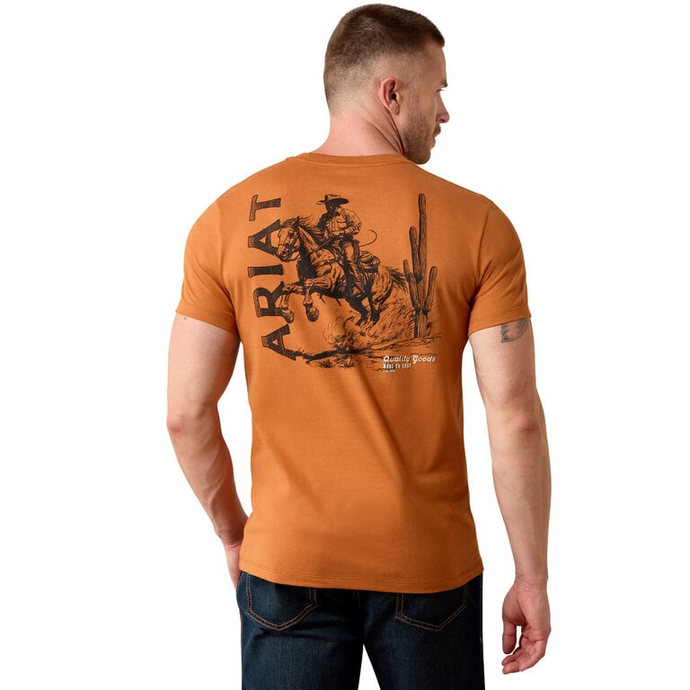 Ariat Ariat Quality Goods Horse and Rider SS Shirt - Adobe
