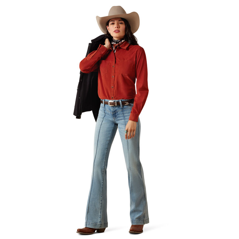 Ariat Ariat Billie Jean LS Shirt - Burnt Henna