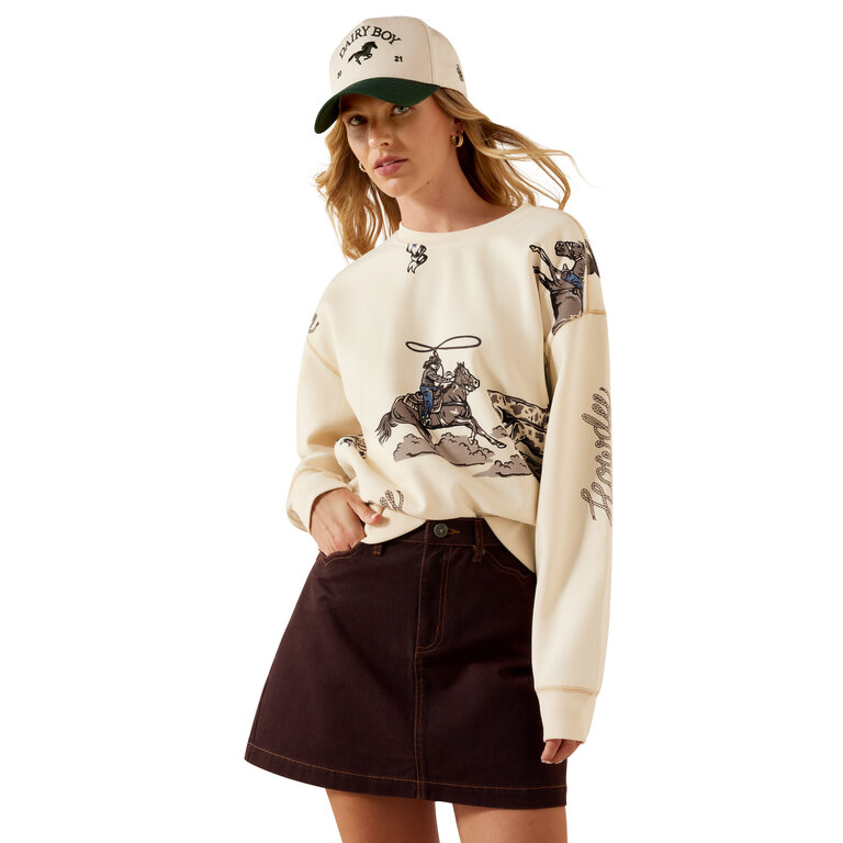 Ariat Ariat Yee Haw Rancher Sweatshirt - Cream
