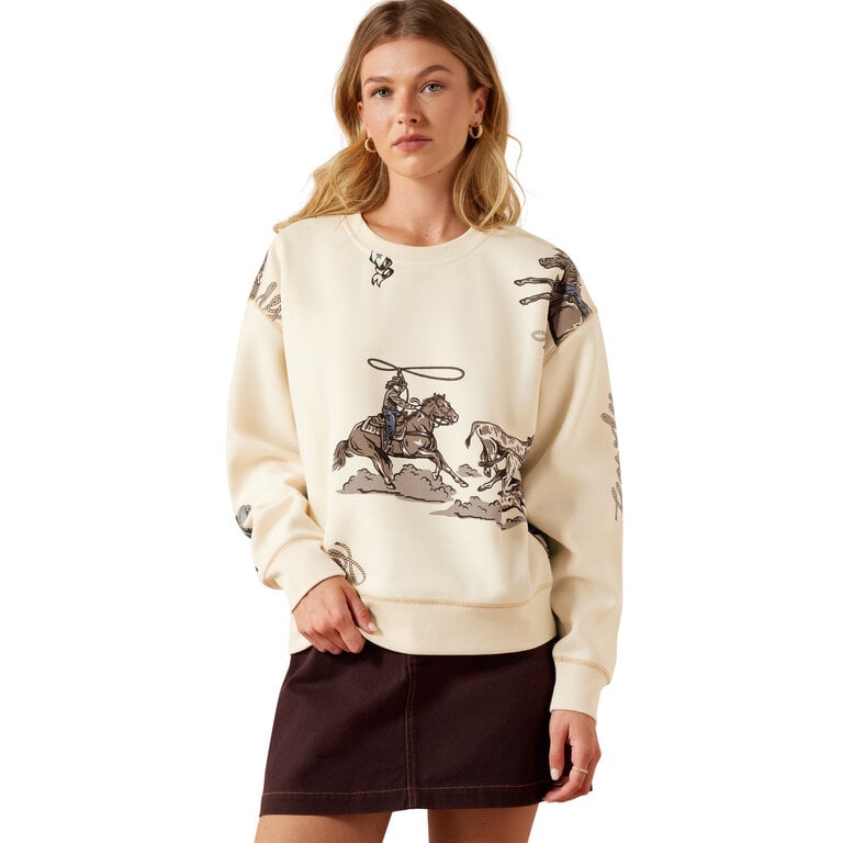 Ariat Ariat Yee Haw Rancher Sweatshirt - Cream