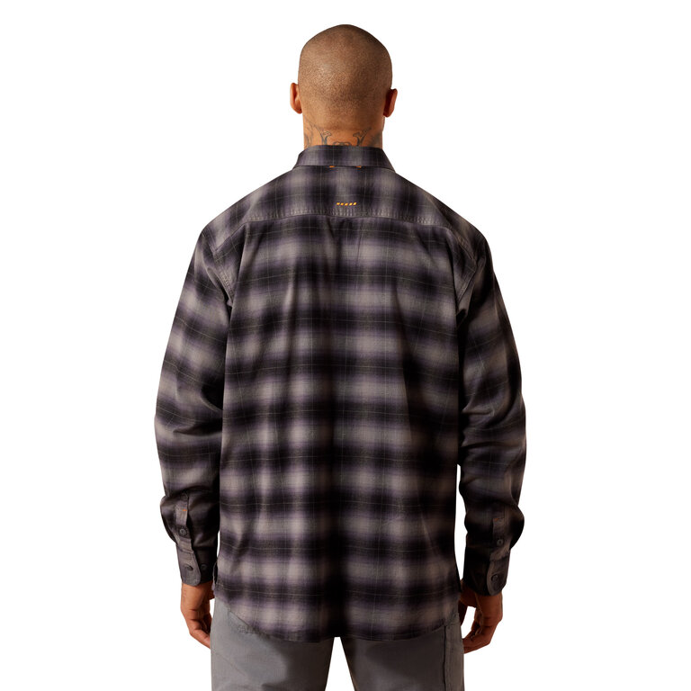 Ariat Ariat Rebar Flannel Durastretch LS Work Shirt - Black/Grey