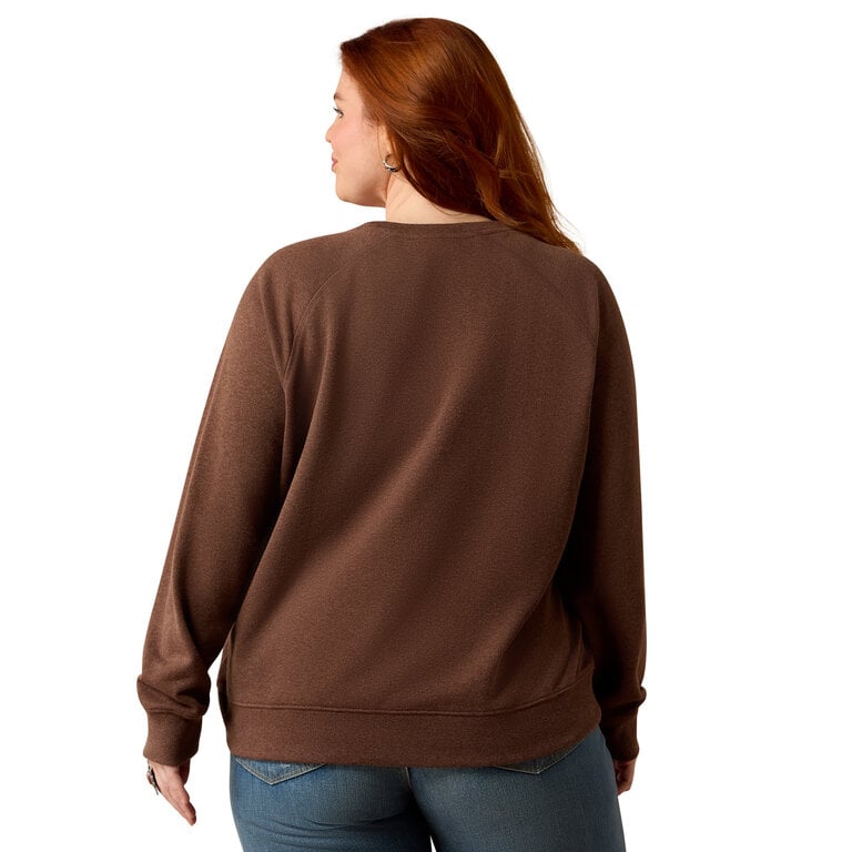 Ariat Ariat Essential Crew Indian Sweatshirt - Chicory Coffee Heather
