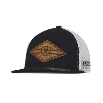 Ariat Ariat Snap Back Diamond Boot Stitch Cap - Navy Blue/White