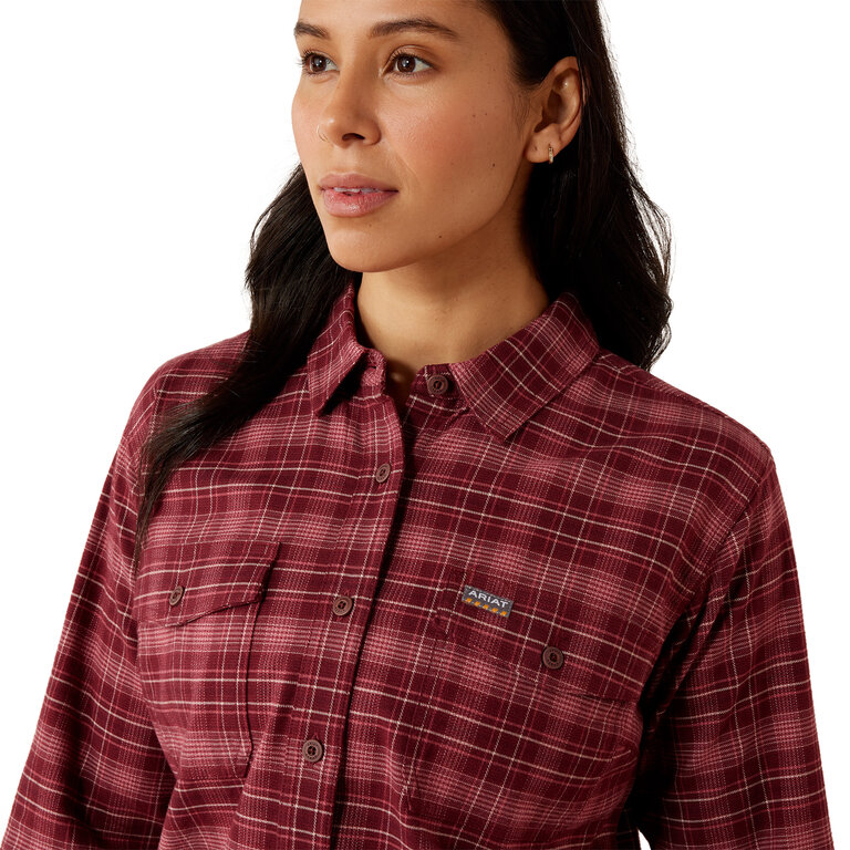 Ariat Ariat Work Rebar Flannel DuraStretch LS Work Shirt - Windsor Wine