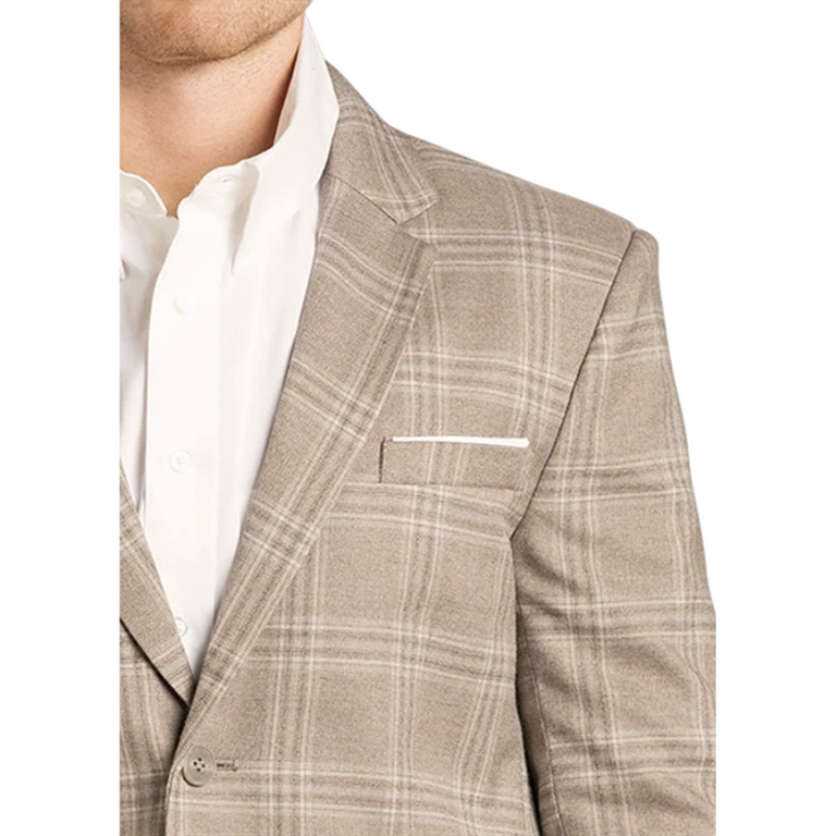 Panhandle Rock and Roll Plaid Sportscoat - Taupe