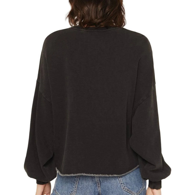 Panhandle Rock and Roll Studded Sweatshirt - Black w/Tan Stitching