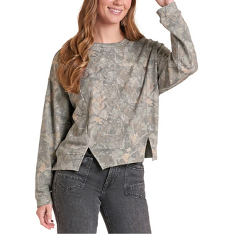 Panhandle Rock and Roll Tree Camo Sweatshirt - Forest Green