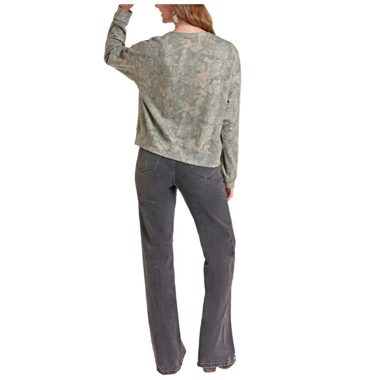 Panhandle Rock and Roll Tree Camo Sweatshirt - Forest Green