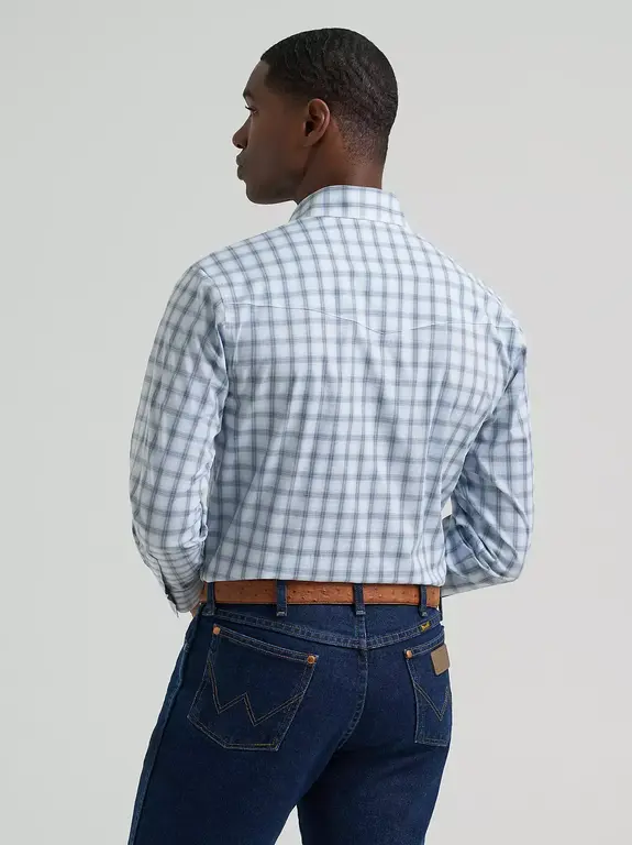 Wrangler Wrangler Western Wear Classic Fit LS Plaid -  Green/White