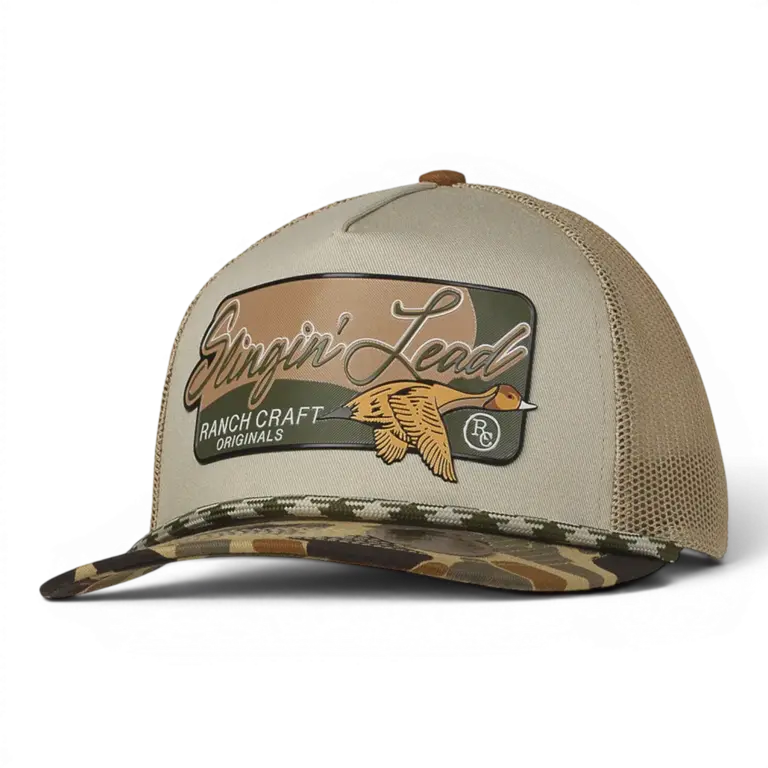 M&F Ranch Craft Originals Slingin' Lead Patch Cap - Camo/Tan/Cream