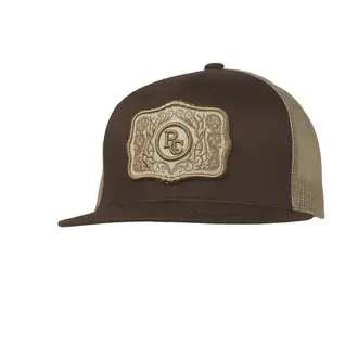 M&F Ranch Craft Originals Snap Back Ranch Craft Logo Buckle Patch Cap - Brown/Tan