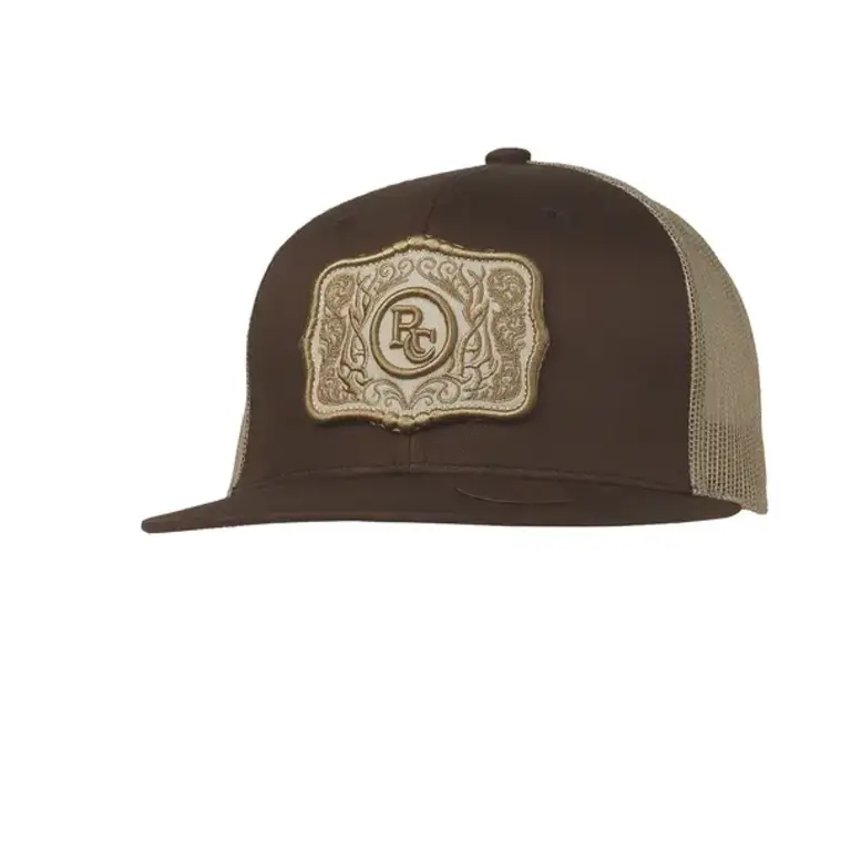 M&F Ranch Craft Originals Snap Back Ranch Craft Logo Buckle Patch Cap - Brown/Tan