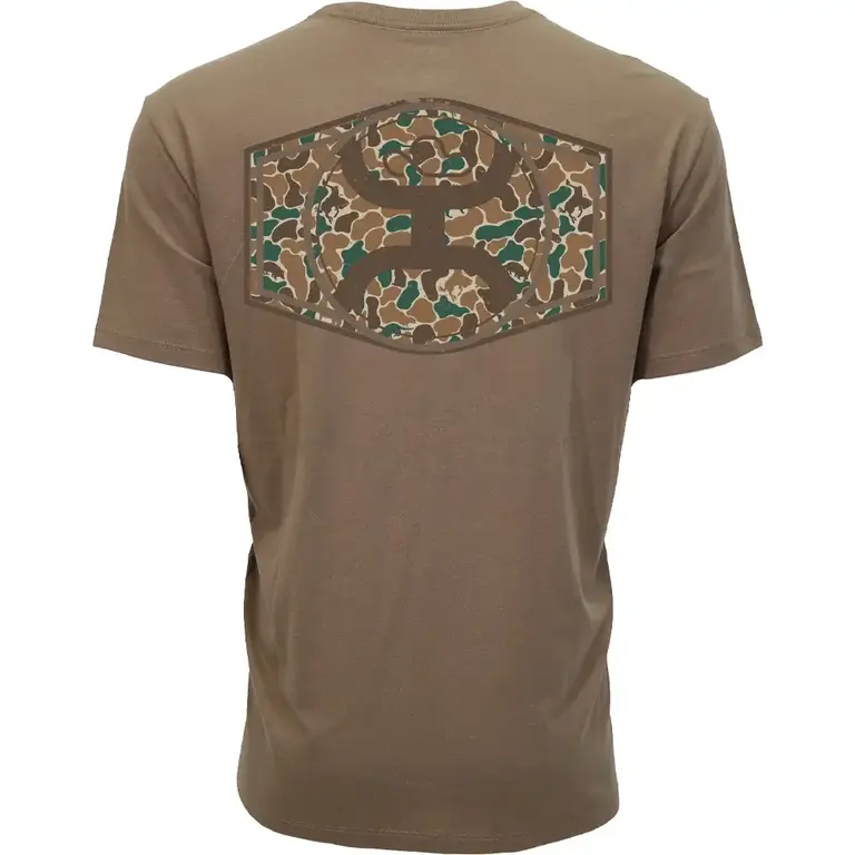 Hooey Hooey Ollie Camo Hooey Logo SS Shirt - Brown