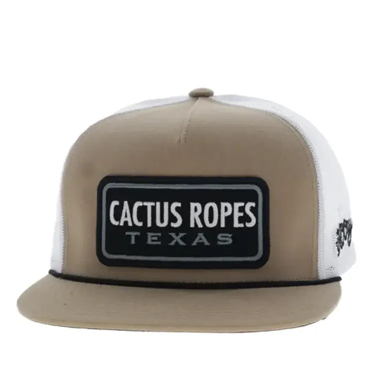 Hooey Hooey Cactus Ropes Texas Patch Cap - Tan/White