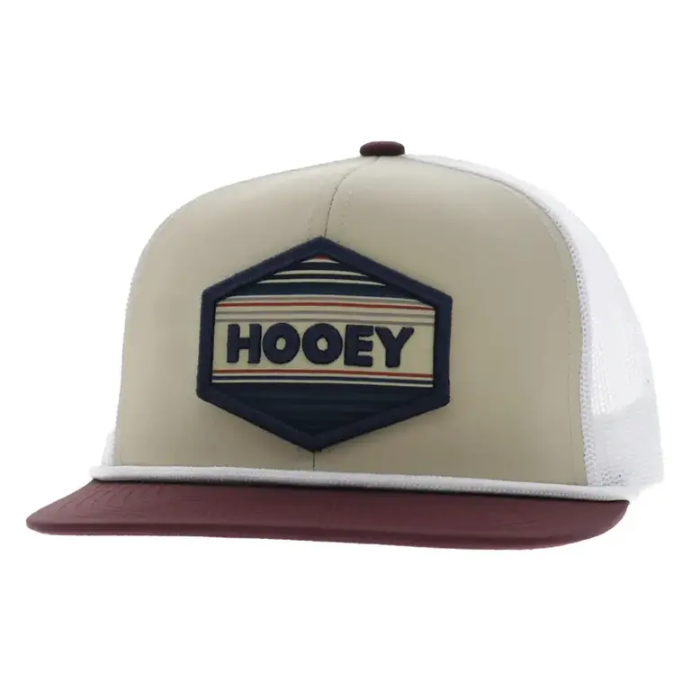 Hooey Hooey Mesa Patch Cap - Tan/Maroon/White