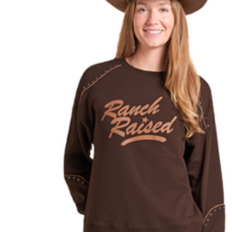 Panhandle Panhandle Slim Yoke and Stud Ranch Raised Graphic Sweater