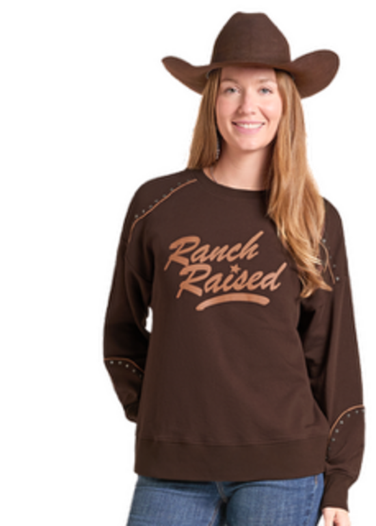 Panhandle Panhandle Slim Yoke and Stud Ranch Raised Graphic Sweater