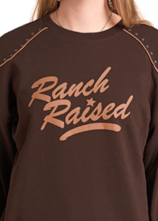 Panhandle Panhandle Slim Yoke and Stud Ranch Raised Graphic Sweater