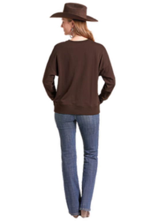 Panhandle Panhandle Slim Yoke and Stud Ranch Raised Graphic Sweater
