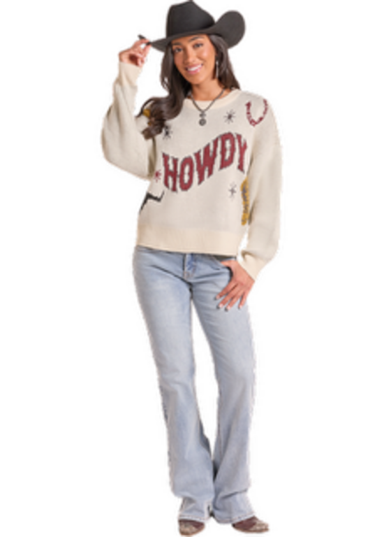 Rock and Roll Rock and Roll Western Howdy Sweater