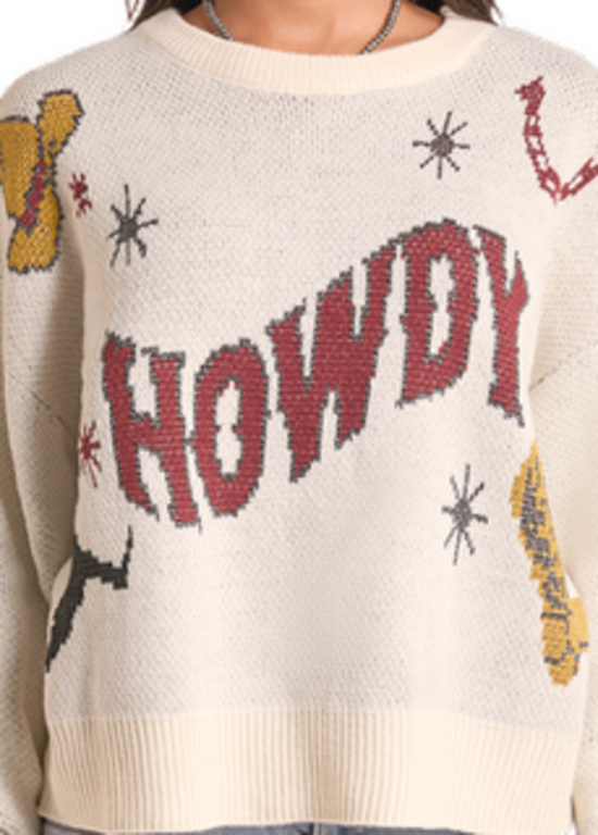 Rock and Roll Rock and Roll Western Howdy Sweater