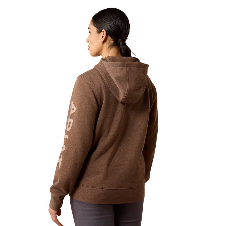 Ariat Ariat Work Rebar Lightweight Logo 1/2 Zip Hoodie - Raindrum Heather/Ginger Snap