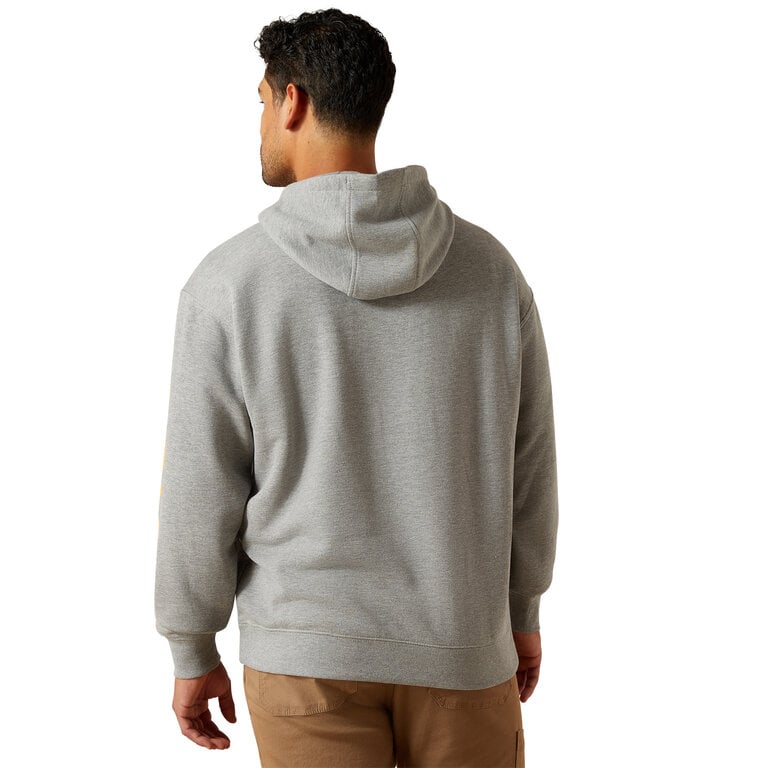 Ariat Ariat Work Rebar Lightweight Logo Hoodie - Heather Grey/Rebar Orange