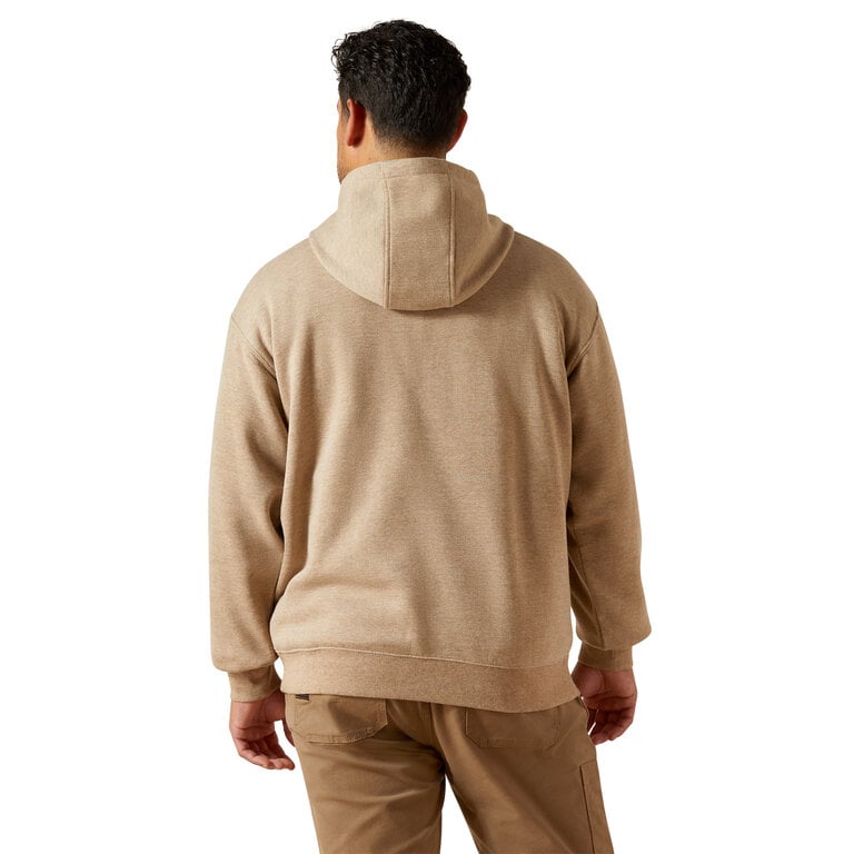 Ariat Ariat Work Rebar Lightweight Logo Hoodie - Oatmeal Heather/Black