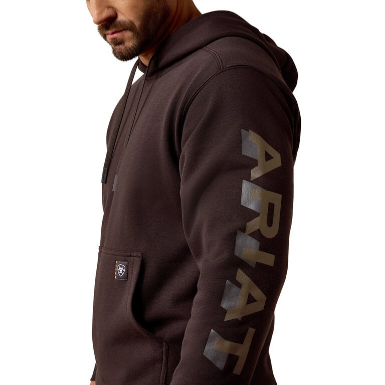 Ariat Ariat Work Rebar Lightweight Logo Hoodie - Licorice/Canteen