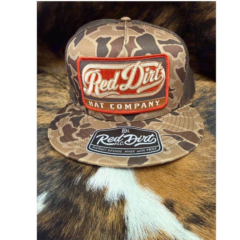 Red Dirt Hat Co Red Dirt Hat Company Patch Cap - Camo/Brown