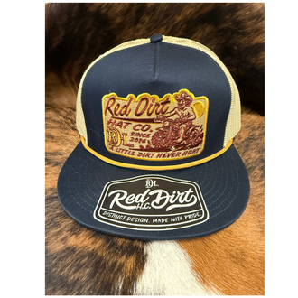 Red Dirt Hat Co Red Dirt A Little Dirt Never Hurt Patch Cap - Navy/Tan