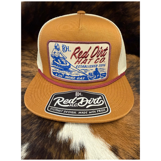 Red Dirt Hat Co Red Dirt A Lil' More Gas Patch Cap - Rust/Stone