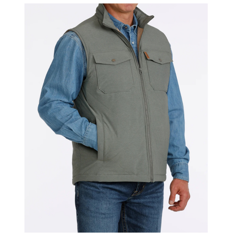Cinch Cinch Durable Water Resistant, Concealed Carry Pocket Quilted Vest - Green