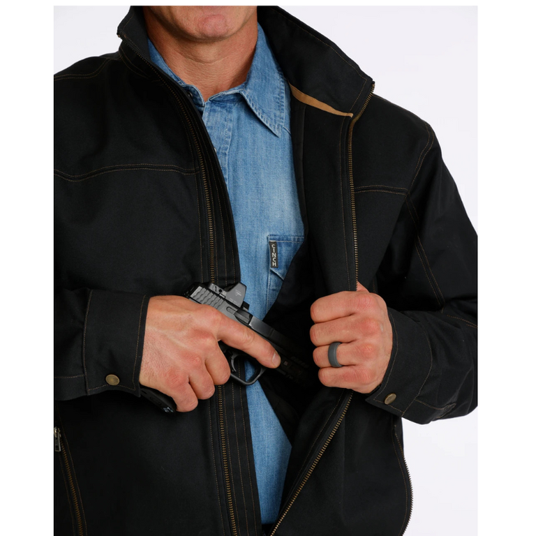 Cinch Cinch Durable Water Resistant, Canvas Jacket - Black/Brown