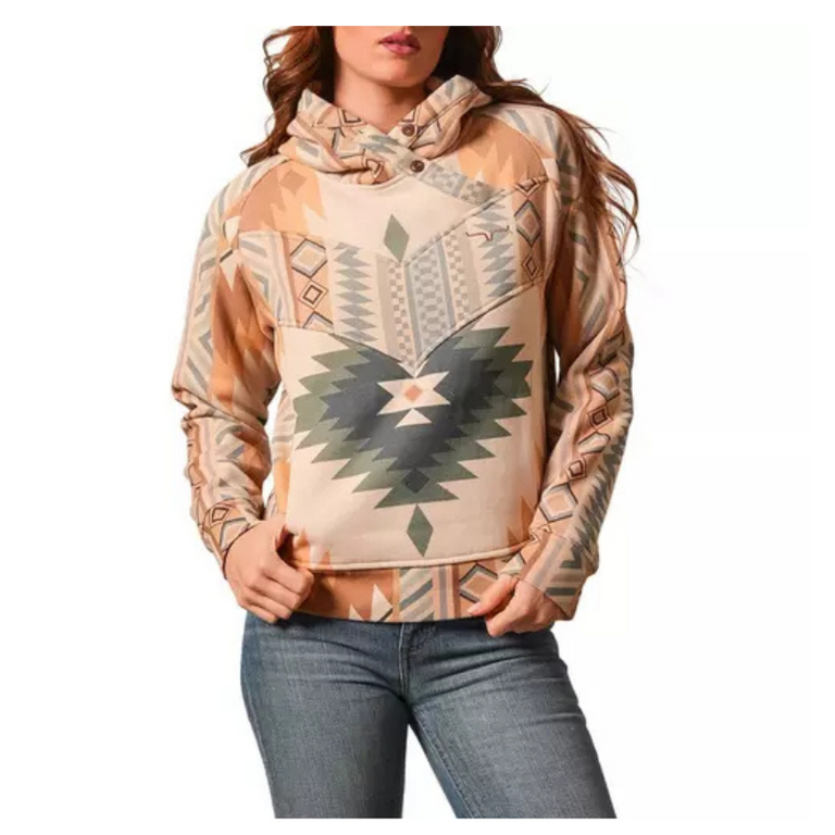 Kimes Kimes Ranch Ella Aztec Print Hoodie - Sand